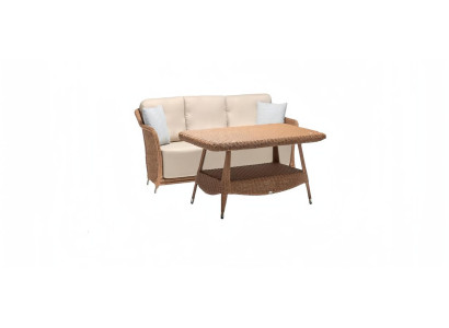 Gartenmöbel Sofa 3 Sitzer Couchtisch Sofas Dreisitzer Rattan Luxus Modern