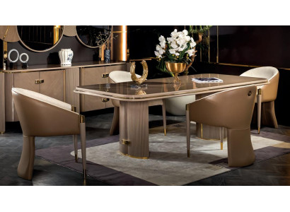 Essgruppe Set Esstisch 4x Stühle Garnitur Lehnstühle Modern Esszimmer 5tlg