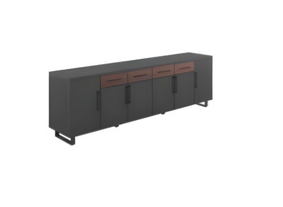 Lowboard Kommode Büro Aktenschrank Sideboard Schrank Büroeinrichtung 200cm