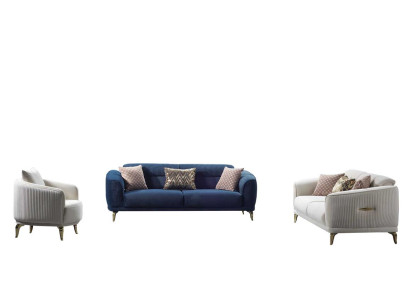 Sitzgarnitur Sofa-Set Wohnlandschaft Wohnzimmergarnitur Polstergarnitur Couch