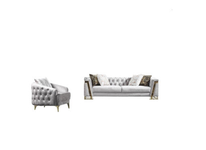 Sitzgarnitur Wohnlandschaft Sofa-Set Wohnzimmergarnitur Polstergarnitur Couch