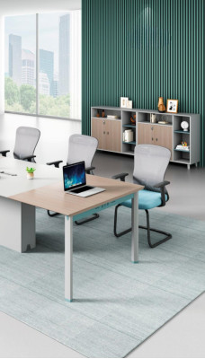 Büro Einrichtung Konferenztisch Meeting Table mit Regal Komplette Einrichtung
