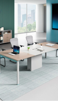 Büro Einrichtung Konferenztisch Meeting Table mit Regal Komplette Einrichtung