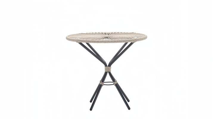 Couchtisch Hochwertig Grau Moderner Kaffeetisch Rattan Rund Design Luxus