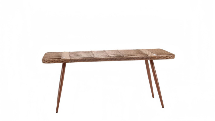 Couchtisch Braun Luxus  Moderner Design stilvoll Rattan Kaffeetisch Hochwertig