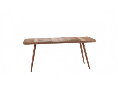 Couchtisch Braun Luxus  Moderner Design stilvoll Rattan Kaffeetisch Hochwertig