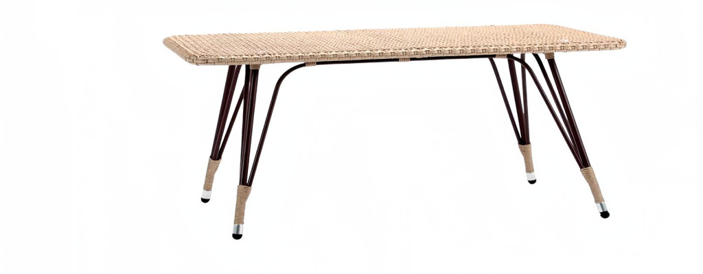 Couchtisch stilvoll  Rattan Beige Luxus Hochwertig Moderner Design Kaffeetisch