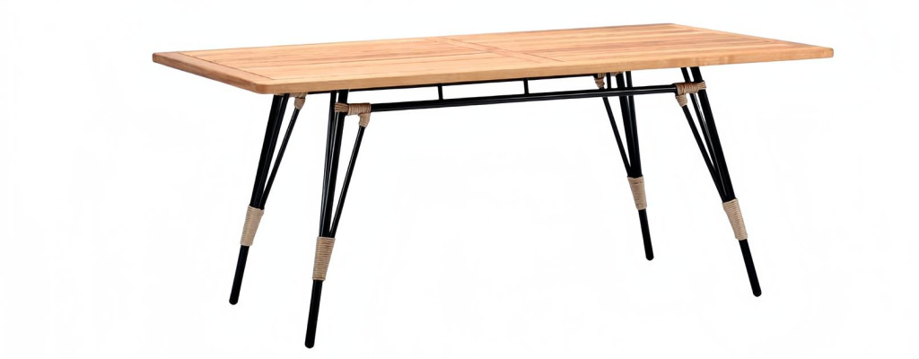 Couchtisch Rechteckig Braun Luxus Hochwertig Rattan Moderner Design Kaffeetisch