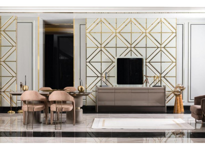Esszimmer Set Garnitur Tisch 4x Stühle Design Modern Sideboard Esstisch 6tlg