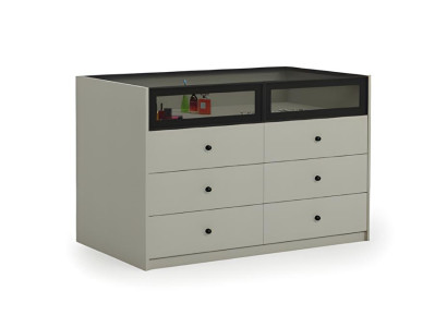 Sideboard Kommode Anrichte Schubladenkommode Vitrine Uhren Schmuck Insel