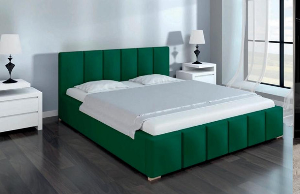 Polsterbett Betten Bett Polster Stoff Textil Designer Hotel Doppel Luxus Design