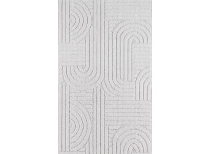 Teppich Wohnzimmerteppich Geometrisches Design Abstrakte Optik Weiß