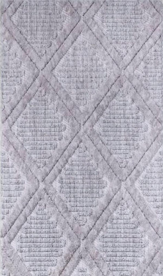 Wohnzimmerteppich Teppich Blau Raute Melierte Muster Kurzflor Pastell