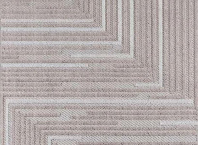 Wohnzimmer Teppich Geometrisches Muster Kurzflor Beige Grau Linien Muster