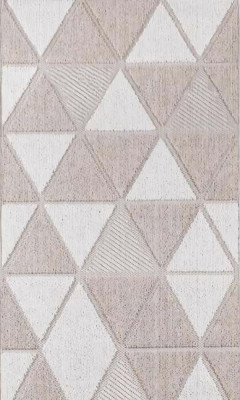 Teppich Kurzflor Raute Melierte Muster Pastell Zweifarbig Wohnzimmer