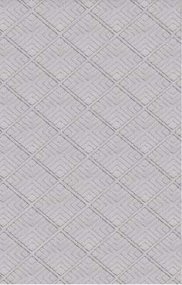 Teppich Kurzflor Unifarben Grau Rauten Muster Geometrisches Design