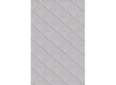 Teppich Kurzflor Unifarben Grau Rauten Muster Geometrisches Design