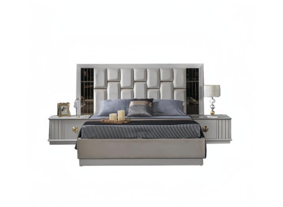Bett Schlafzimmer Möbel Betten Design Luxus Doppel Design Holz Weiß Modern