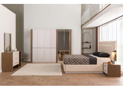 Schlafzimmer Set Garnitur Komplette Schrank Bett Nachttisch Kommode 5tlg
