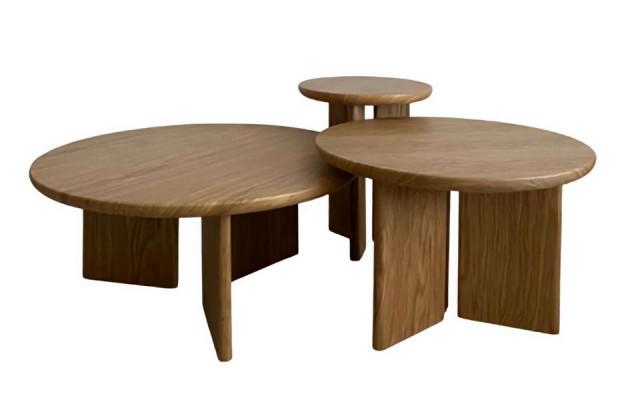 Couchtisch Holz Rund Eleganz Stabilität Design Qualität Beistelltisch Tische