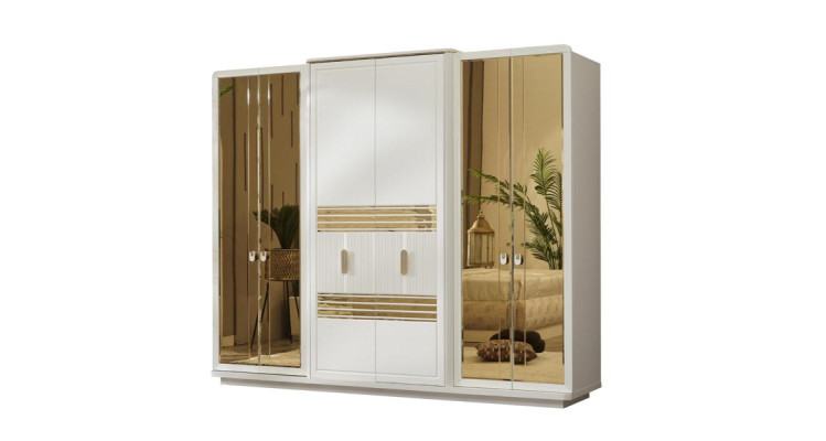 Schlafzimmer Komplettset Bett Set Möbel Gäste Zimmer Schrank Garnitur  6tlg.