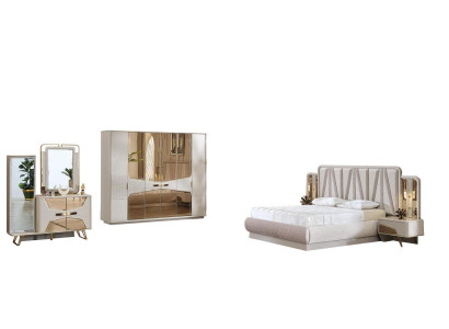 Schlafzimmer Komplettset Bett Set Möbel Gäste Zimmer Schrank Bett Schminktisch