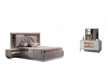 Schlafzimmermöbel Set Bett Schlafbereich Möbel Nachttisch Einrichtung 5tlg