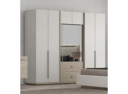 Kleiderschrank Schlafzimmerschrank Garderoben Schrank Einbauschrank mit Spiegel
