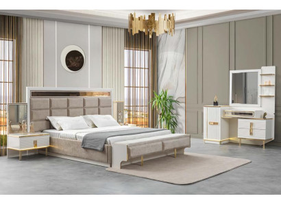 Schlafzimmergarnitur Bettenmöbel Schlafzimmerkombination Schlafzimmer Set 4ltg