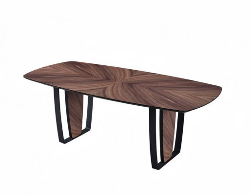 Esstisch Esszimmer Tisch Holztisch Tisch Braun Metall Esszimmermöbel