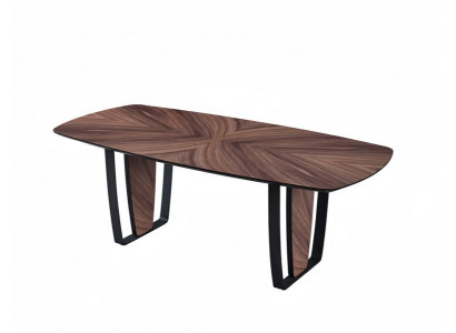 Esstisch Esszimmer Tisch Holztisch Tisch Braun Metall Esszimmermöbel