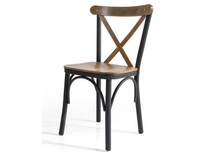 Stuhl für Küche Essstuhl Holzstuhl Esszimmerstuhl mit Rückenlehne Braun