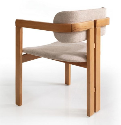 Essgruppe Esszimmergruppe Esstisch Oval mit 6 Stühlen Gepolstert Beige