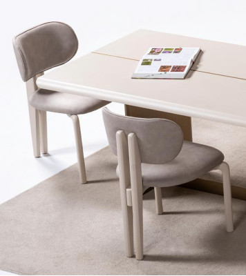 Bequem Stuhl Beige Elegant Lehnstuhl Robust Küchenstuhl Esszimmer Möbel