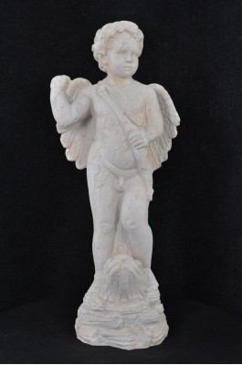 Figur Skulptur Engel Amor 75cm Weiß Design Accessoire Dekoration PG0338