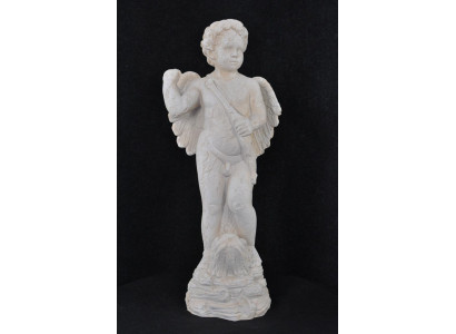 Figur Skulptur Engel Amor 75cm Weiß Design Accessoire Dekoration PG0338