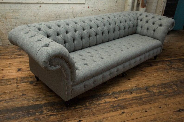 XXL Chesterfield Polster Sofas Design Luxus Sofa 4 Sitzer Leder Couchen Couch