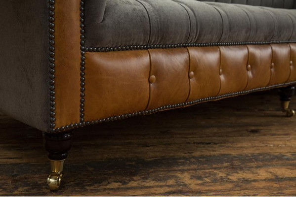 XXL Sofas Chesterfield Polster Design Luxus Sofa 4 Sitzer Leder Couchen Couch