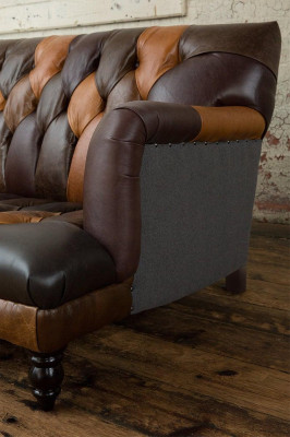 Ledersofa Sofa Couch Garnitur 3 Sitzer Sofas Couchen Chesterfield Leder Polster