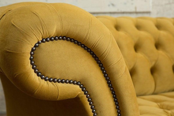 3 Sitzer Chesterfield Sofas Design Luxus Couch Sofa Couchen XXL Stoff Polster