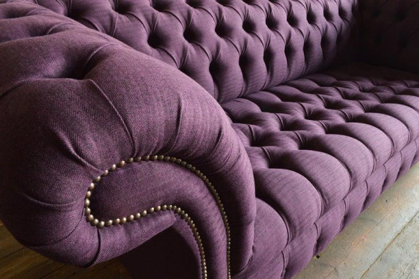 3 Sitzer Chesterfield Polster Sofas Design Luxus Couch Sofa Leder Couchen Lila