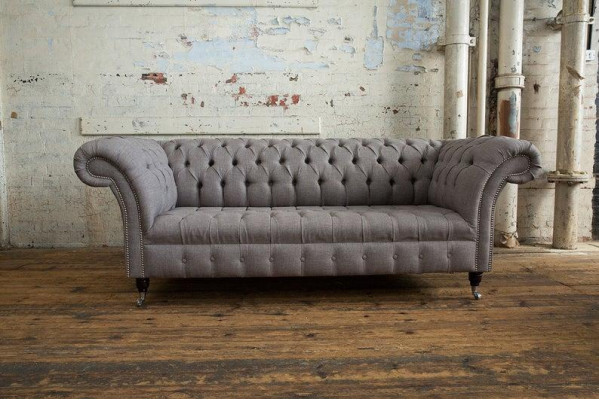 3 Sitzer Chesterfield Polster Sofas Design Luxus Couch Sofa Couchen XXL Stoff