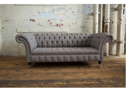 3 Sitzer Chesterfield Polster Sofas Design Luxus Couch Sofa Couchen XXL Stoff