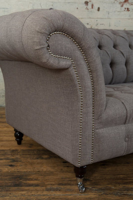 3 Sitzer Chesterfield Polster Sofas Design Luxus Couch Sofa Couchen XXL Stoff