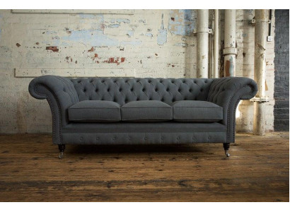 3 Sitzer Chesterfield Polster Sofas Design Luxus Couch Sofa Leder Couchen XXL