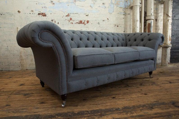 3 Sitzer Chesterfield Polster Sofas Design Luxus Couch Sofa Leder Couchen XXL