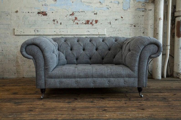 2 Sitzer Couch Chesterfield Leder Polster Sofa Couchen Sofas Designer Neu Textil