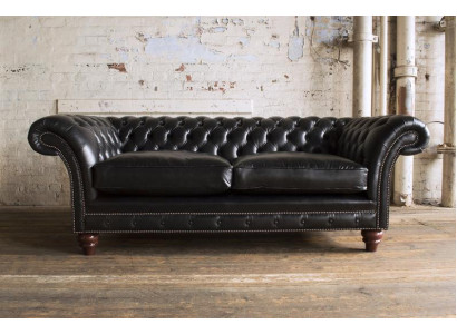 Ledersofa Chesterfield Designer Couchen Sofa Polster 3 Sitzer Garnitur Textil