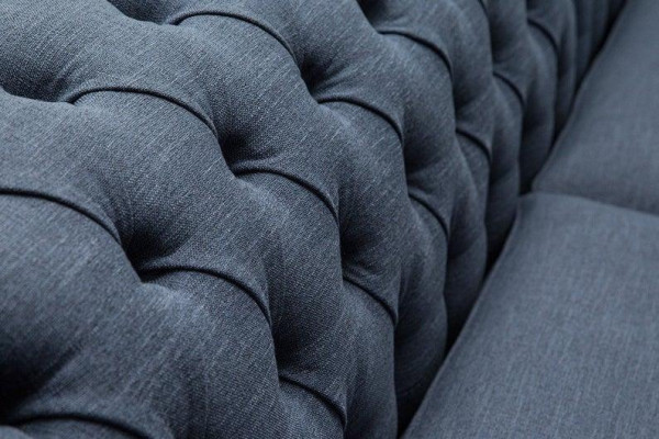 XXL Big Sofa 4 Sitzer Couch Chesterfield Polster Garnitur Leder Textil Grau Neu