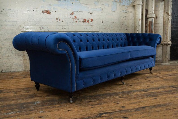 XXL Big Sofa 4 Sitzer Couch Chesterfield Polster Sitz Garnitur Leder Textil Neu